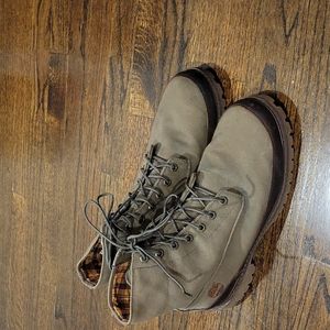 Timberland canvas boots size 11.5